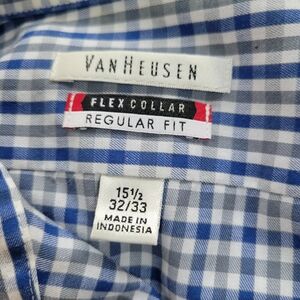Van Heusen Blue and White Checkered Shirt